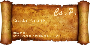 Csida Patrik névjegykártya