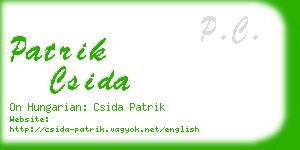 patrik csida business card